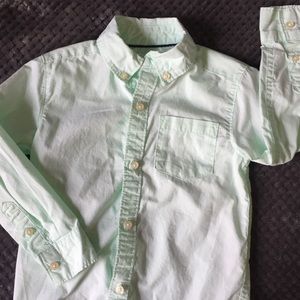 Light green button down